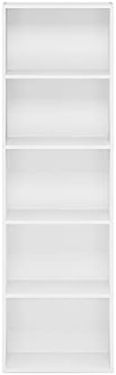 Furinno LUDER Book Shelf, 5-Tier Bookshelf, Bookcase with Open Shelves, 9.4 x...