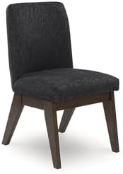 Signature Design by Ashley Dining Chairs Set of 2, Black Upholstered