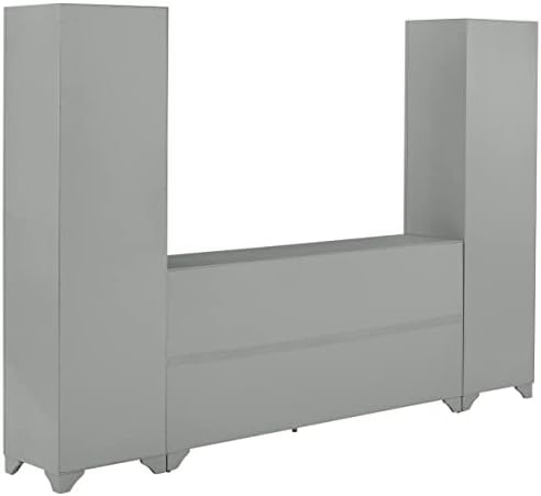 Crosley Furniture Tara 3-Piece Farmhouse Sideboard & Bookcase Set