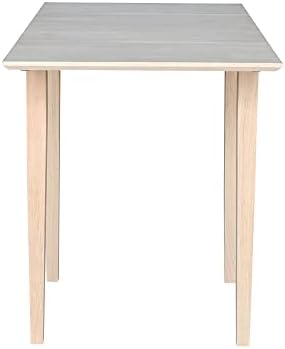 IC International Concepts Solid Wood Small Drop Leaf Table, Unfinished