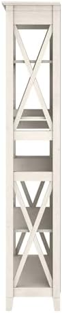 Bush Home Tall 5 Shelf Bookcase for Living Room or Home Office, Large Bookshe...