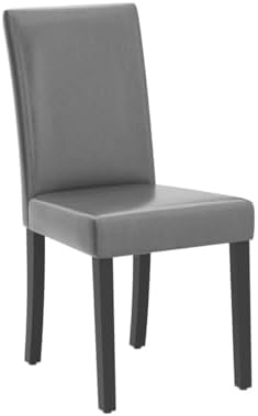 Yaheetech Dining Chairs Set of 4 Upholstered Kitchen Chairs Dark Gray