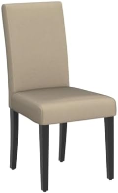 Yaheetech Dining Chairs Set of 4 Upholstered Kitchen Chairs Khaki