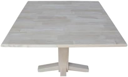 IC International Concepts 36" Solid Wood Square Dual Drop Leaf Dining Table