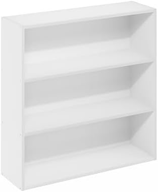 Furinno PASIR Book Shelf, 3-Tier Bookshelf with Open Storage Shelf, Standing ...