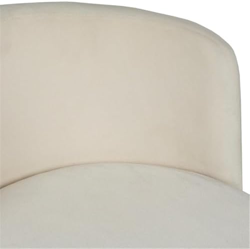 Hillsdale, Marisol Round Metal and Upholstered Vanity Stool with Scoop Back f...