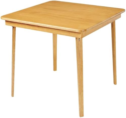 Stakmore Classic Straight Edge Square Wood Folding Table, 32x32, Oak