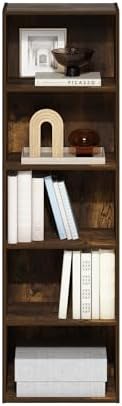 Furinno LUDER Book Shelf, 5-Tier Bookshelf, Bookcase with Open Shelves, 9.4 x...