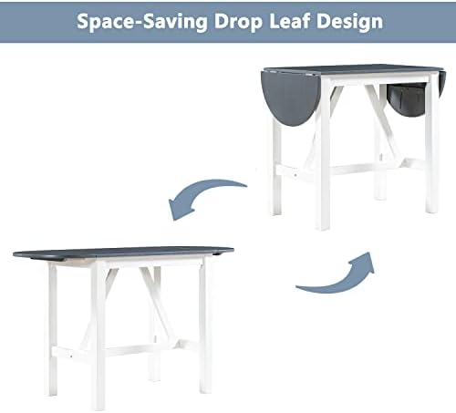 Harper & Bright Designs 3 Piece Counter Height Kitchen Dining Set with Dr...