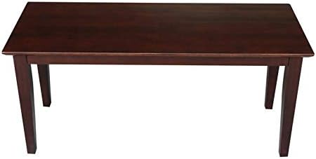 IC International Concepts, Shaker Styled Bench , 450lbs wt capacity, Solid Re...