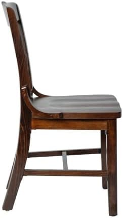 Flash Furniture Hercules Wood School House Back Restaurant Chair, Walnut