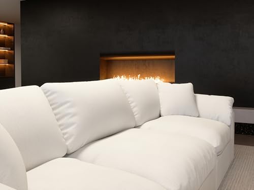 Modular Sectional Sofa Cloud Couch,Down Filled Comfy Cloud Modern Sofa,White ...