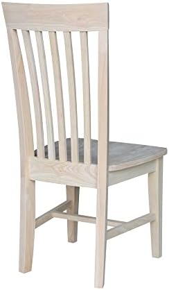 Set of 2 Tall Mission Dining Chairs Solid Parawood, Upgrade Your Dining Exper...