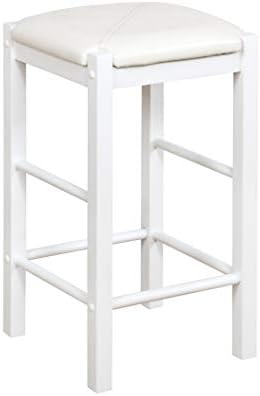 Linon White 3 Piece Faux Marble Tavern Set
