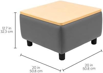 FDP Kid Comfort Collective Modular End Table - Gray/Maple Grain