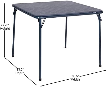 Flash Furniture Madison 5-Piece Folding Card Table and Chair Set, Navy