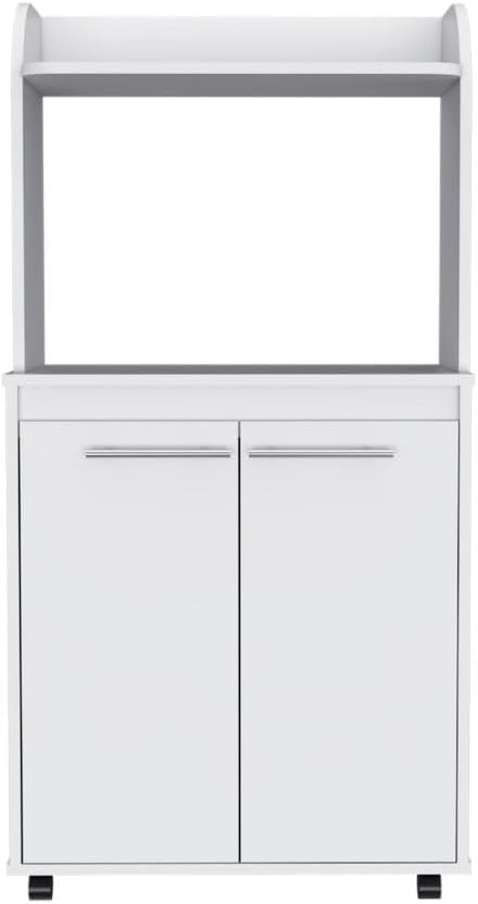 lapday Kitchen Storage with 1 Shelf & 2 Doors,Caster Wheels,for Living Ro...