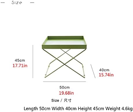 Telephone Table, Grass Green Metal Nightstand/End Table,Square Pallet Sofa Si...