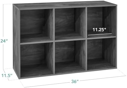 Best Choice Products 6-Cube Storage Organizer, 11in Shelf Opening, Bookcase, ...