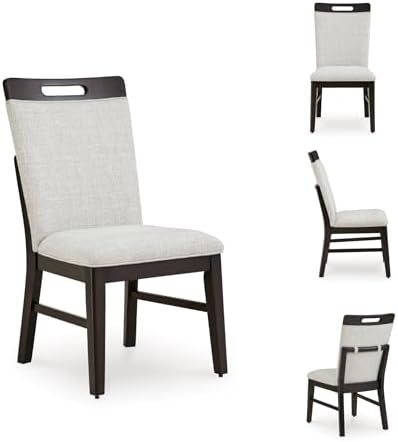 Signature Design by Ashley Upholstered Dining Chairs Set of 2, Gray/Brown