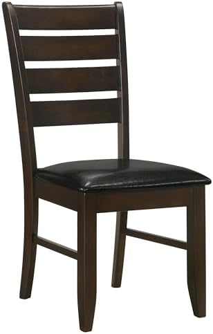 Coaster Dalila Faux Leather Dining Side Chair Set of 2, Cappuccino 102722
