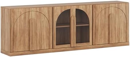 BELLEZE Bijou 3-Piece Modular Sideboard Buffet Cabinet - Camel
