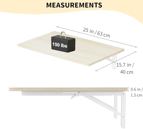 GOYLSER Laundry Room Wall Mounted Folding Table, Kitchen Restaurant Home Bar ...