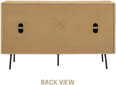 NTC MOSSIC Sideboard with 2 Doors and 3 Drawers, Buffet Cabinet with Natural ...