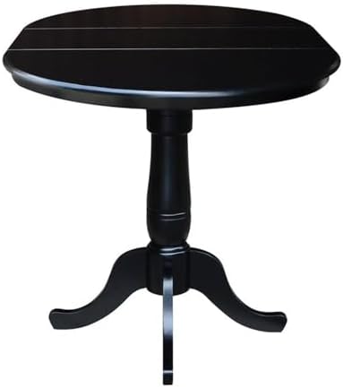 International Concepts 36-Inch Round Top Pedestal Table with 12-Inch Leaf, 36...