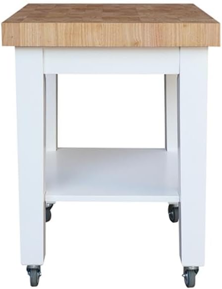Pemberly Row Parawood Kitchen Island, 24" W x 24" D x 33" H, S...