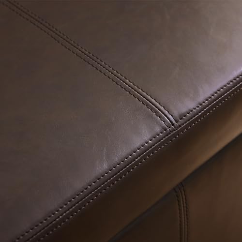 HUIMO Faux Leather Storage Ottoman Bench 50.3 Inch Extra Long PU Upholstered ...