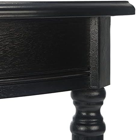 SAFAVIEH Tinsley Wood Console Entryway Table, 28" Black CNS5723B