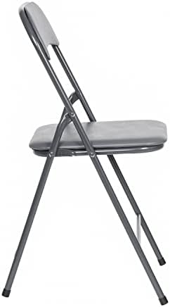 Flash Furniture Madison 5-Piece Folding Card Table and Chair Set, Gray