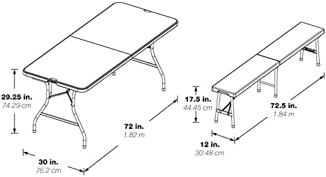 Office Star Resin Furniture for Indoor or Outdoor Use, 3-Piece Set, 2 Folding...