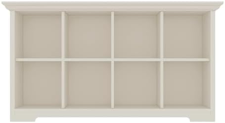 OSCHF 8-Cube Open Bookcase with Base, 2-Tier Low Cabinet, White