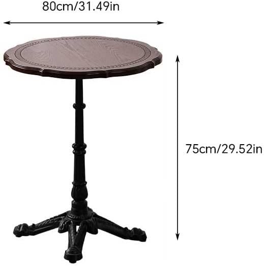 ENGENDER Couch Side Table Retro Wooden Round Table Coffee Furniture Sofa Side...