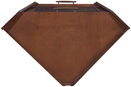 SEI FURNITURE Larson Corner Storage Bar Cabinet, brown.