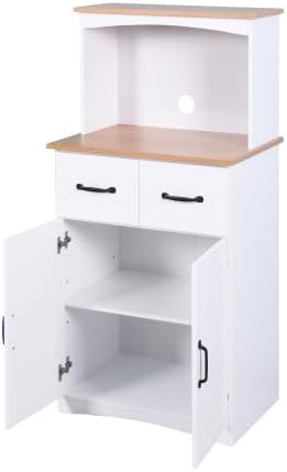 Kitchen Pantry Cabinet, Wooden Buffet Sideboard for Coffee Maker & Toaste...