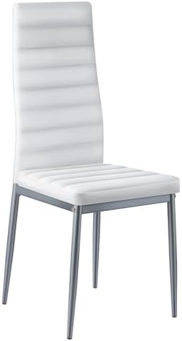 VEVOR Modern Dining Room Accent Chairs Set of 6, Upholstered Leather Side Cha...