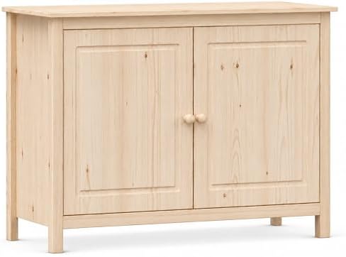 From the Tree Furniture 44" Solid Pine Shaker Sideboard, Unfinished