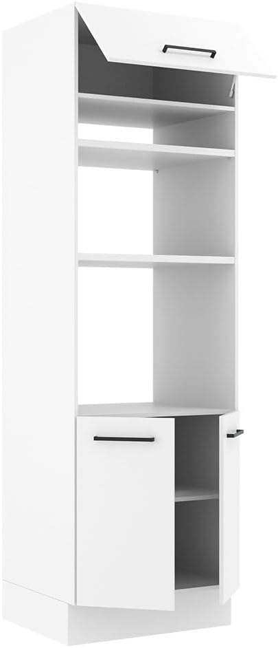 Madesa Hazel 2 Door Pantry Kitchen Storage Cabinet with Horizontal Door and 3...