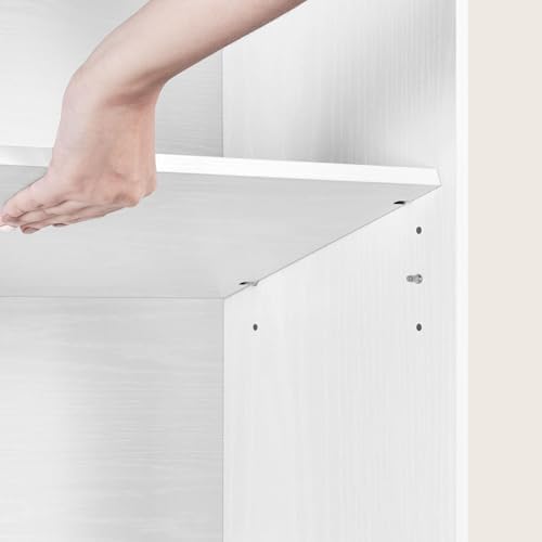 Yaheetech 7-Tier Tall Bookcase Adjustable Shelves Open Storage, White