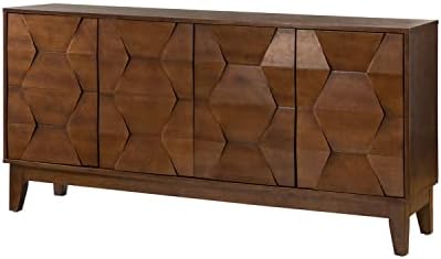 HULALA HOME Mid Century Sideboard Buffet Cabinet with Solid Wood Legs, 60&quo...