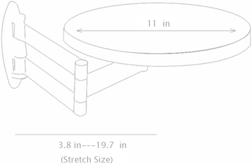 Wall Mounted Folding Table, Perfect for Bedside/Sofa Side/Desk | Floating Des...