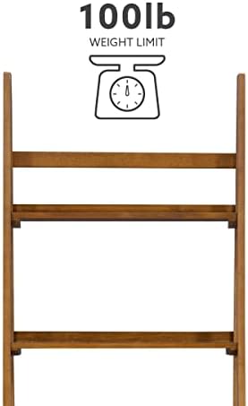 Linon Melissa Walnut Mid-Century 5 Shelf Bookcase