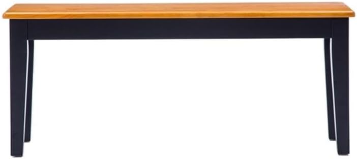 Boraam Shaker Bench, Black/Oak
