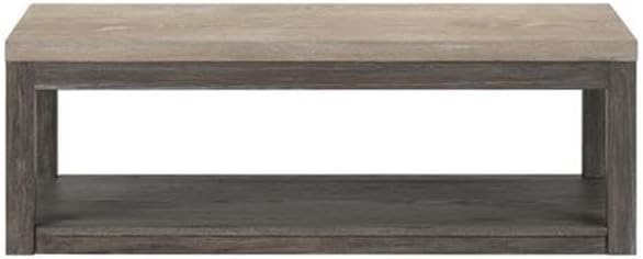 Pemberly Row 3-Piece Living Room Table Set, Rubberwood Construction, Charcoal...