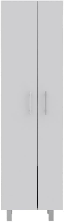 9-Shelf 2-Door 2-Piece Kitchen Set with Island and Pantry in White | Combines...