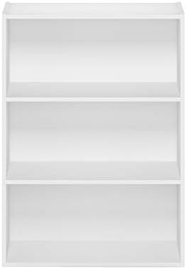 Furinno PASIR Book Shelf, 3-Tier Bookshelf, Storage Shelves Bookcase, 9.7 x 2...
