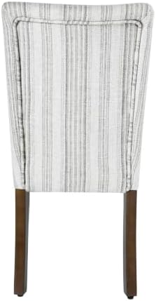 HomePop Parsons Dining Chair - Gray Striped Pattern (Set of 2)